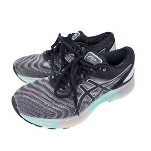 ASICS GEL‑Nimbus Lite Black Gray W8 Running Shoes Gradient Mint Cushioned